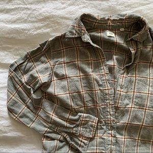 Uniqlo Plaid Button Up Top